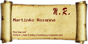 Martinko Rozanna névjegykártya